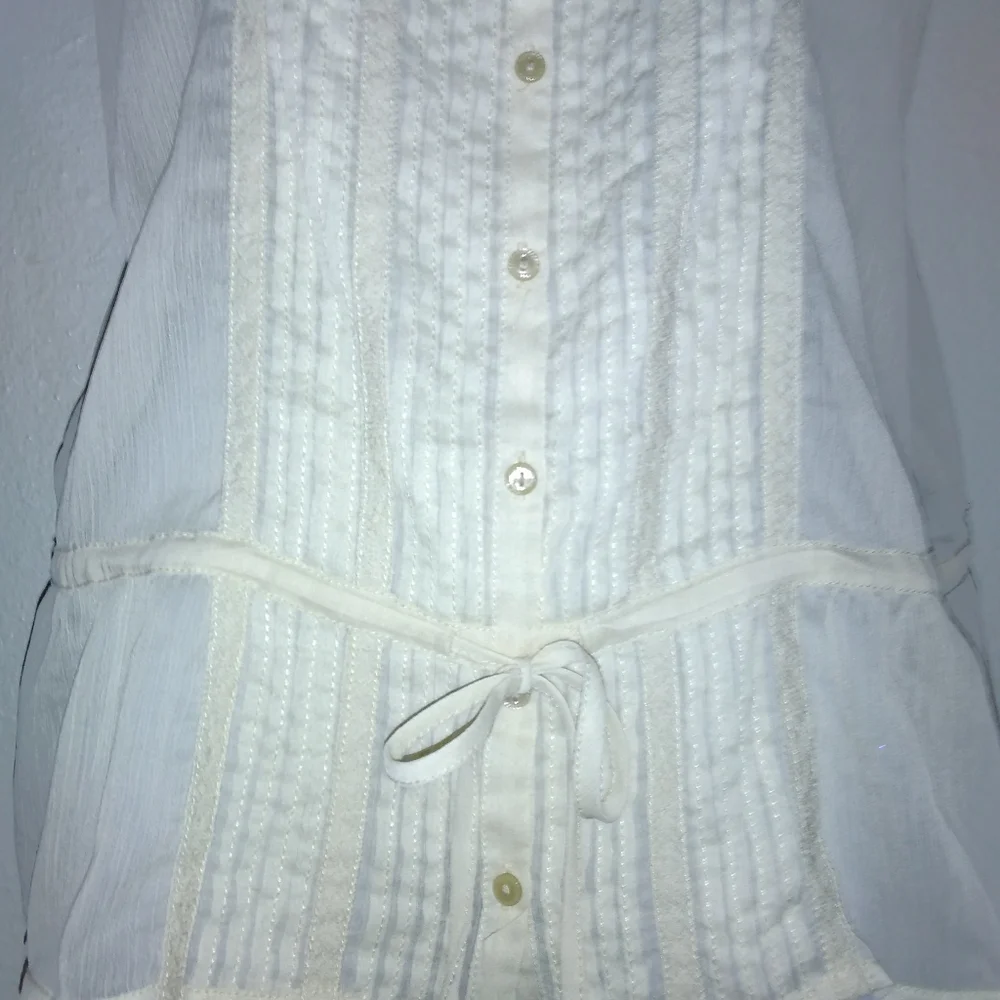 Denim & Supply Ralph Lauren Semi Sheer Cream Color Tie Waist Detail Cami… - Picture 3 of 10